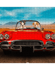 'The Classic Paw-Vette' Personalized 2 Pet Puzzle