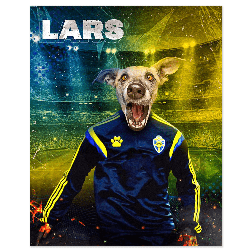 Póster Mascota personalizada &#39;Sweden Doggos Soccer&#39;