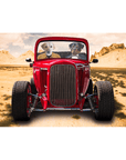 'The Hot Rod' Personalized 2 Pet Standing Canvas