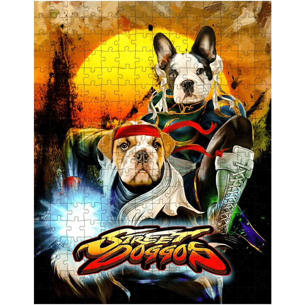 &#39;Street Doggos 2&#39; Puzzle personalizado de 2 mascotas