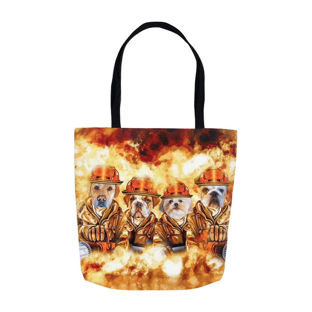 &#39;The Firefighters&#39; Personalized 4 Pet Tote Bag