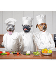 'The Chefs' Personalized 3 Pet Standing Canvas