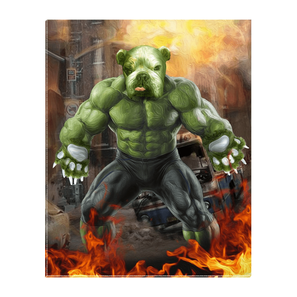 &#39;Doggo Hulk&#39; Personalized Pet Standing Canvas