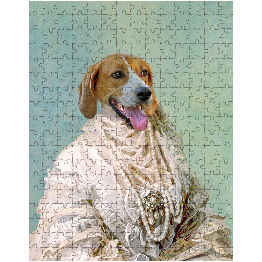 &#39;The Pearled Dame&#39; Personalized Pet Puzzle