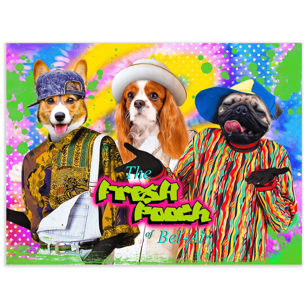 &#39;The Fresh Pooch&#39; Personalized 3 Pet Poster