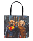 'Superdog & Aquadog' Personalized 2 Pet Tote Bag