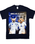 Camiseta personalizada para 2 mascotas 'England Doggos'