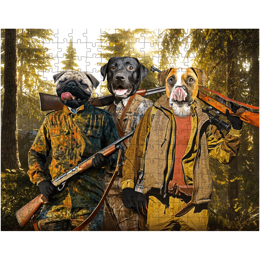 &#39;The Hunters&#39; Personalized 3 Pet Puzzle