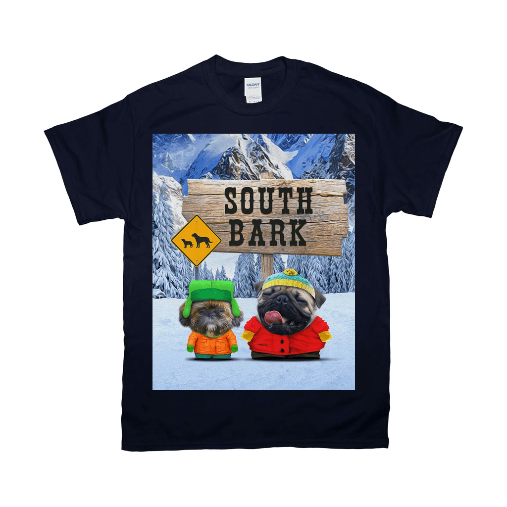 Camiseta personalizada para 2 mascotas &#39;South Bark&#39; 