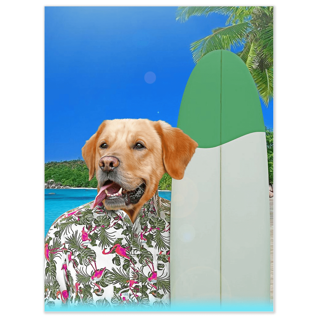 &#39;The Surfer&#39; Personalized Pet Poster