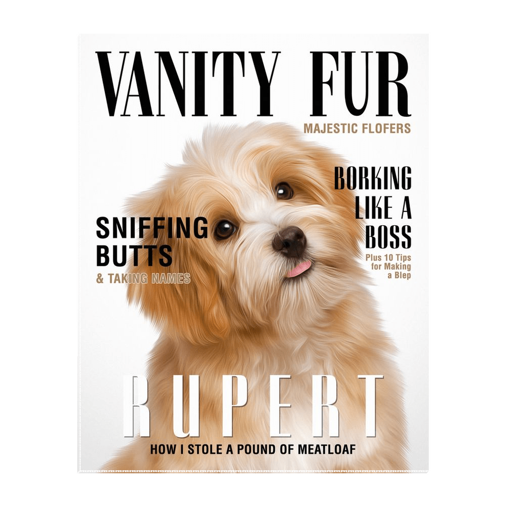 &#39;Vanity Fur&#39; Personalized Pet Standing Canvas