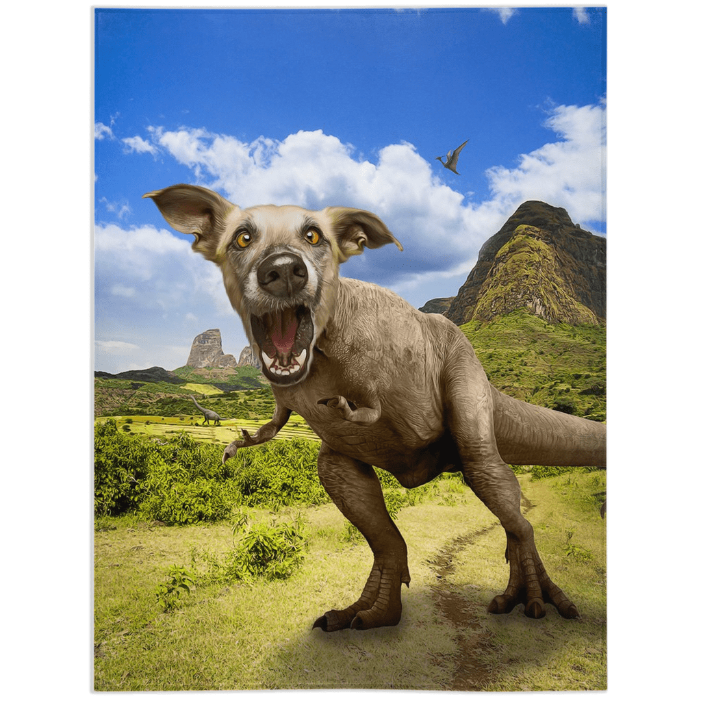 Manta personalizada para mascotas &#39;Pawasaurus Rex&#39; 