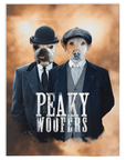 'Peaky Woofers' Personalized 2 Pet Blanket