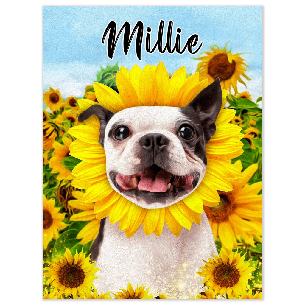 &#39;The Sunflower&#39; Personalized Pet Poster