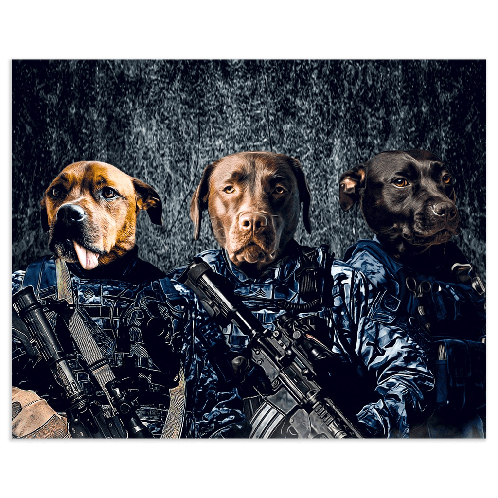 &#39;The Navy Veterans&#39; Personalized 3 Pet Poster