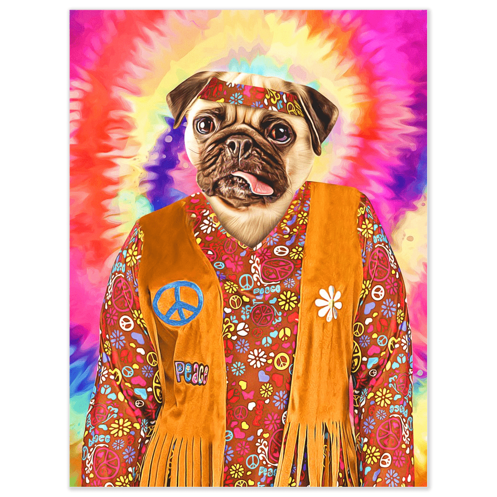&#39;The Hippie (Female)&#39; Personalized Dog Poster