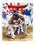 'The Sumo Wrestler' Personalized Pet Standing Canvas