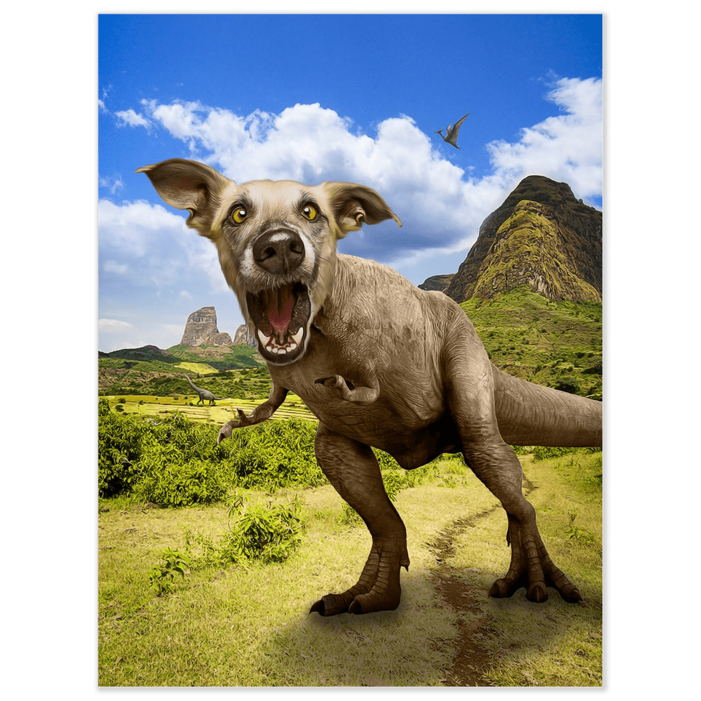 Póster Mascota personalizada &#39;Pawasaurus Rex&#39;