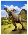 Póster Mascota personalizada 'Pawasaurus Rex'