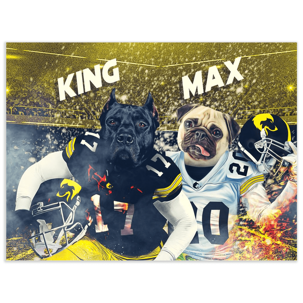 &#39;Iowa Doggos&#39; Personalized 2 Pet Poster