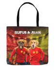 'Spain Doggos Soccer' Personalized 2 Pet Tote Bag