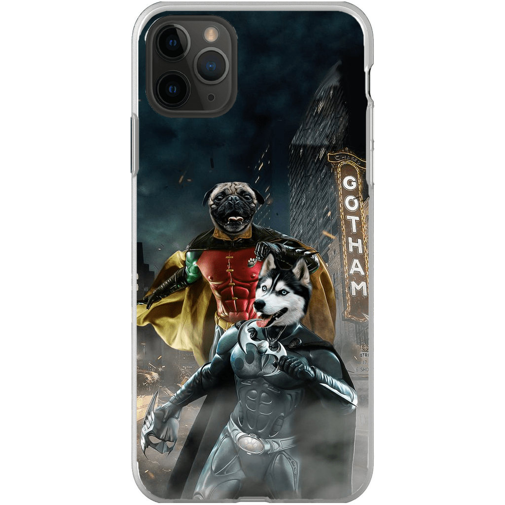 &#39;Bat Dog &amp; Robpaw&#39; Personalized 2 Pet Phone Case