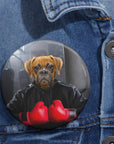 El pin personalizado del boxeador 