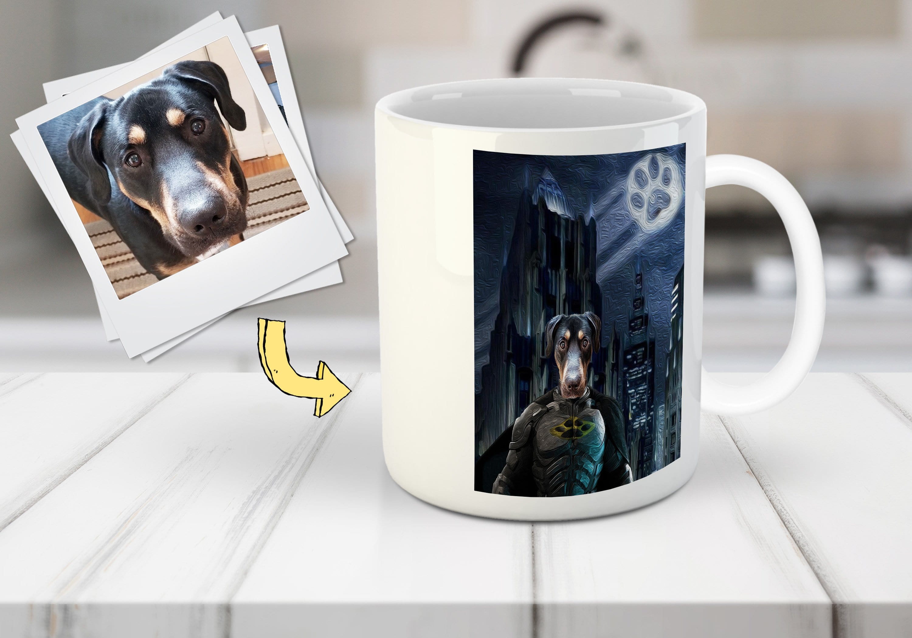 &#39;Batdog&#39; Personalized Pet Mug