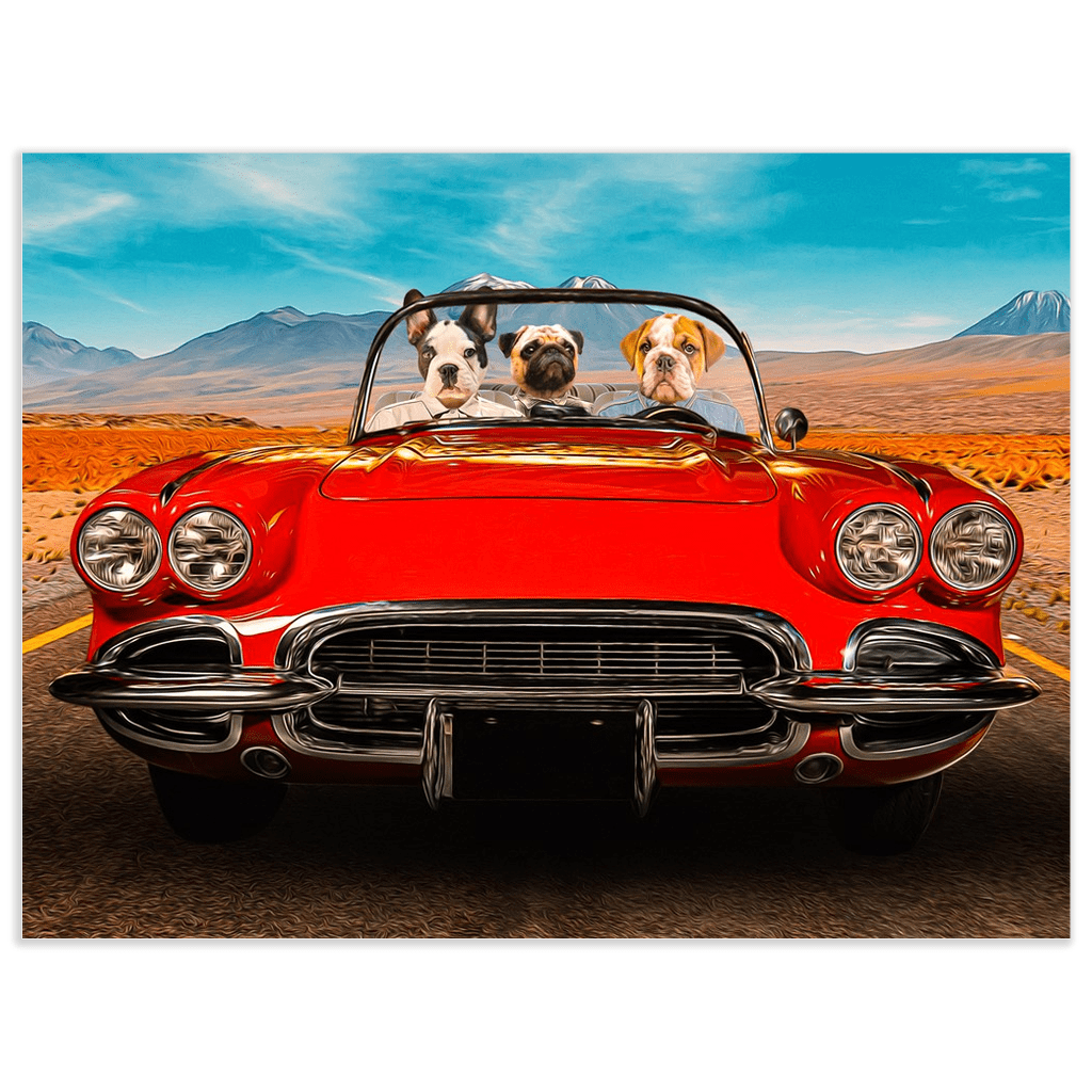 &#39;The Classic Paw-Vette&#39; Personalized 3 Pet Poster