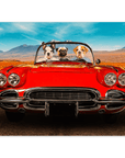 'The Classic Paw-Vette' Personalized 3 Pet Poster