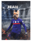 Manta personalizada para mascotas 'France Doggos Soccer'