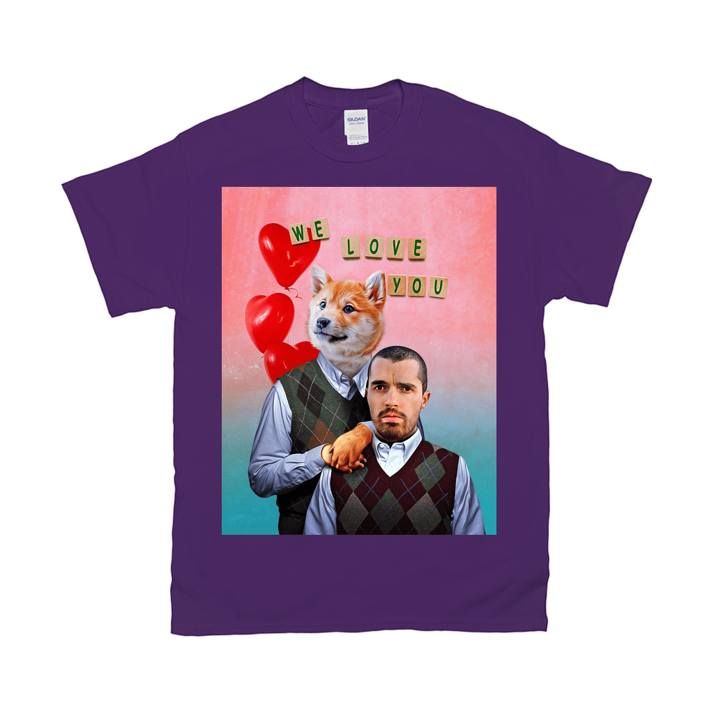&#39;Step Doggo/Human Valentines&#39; Personalized Pet T-Shirt