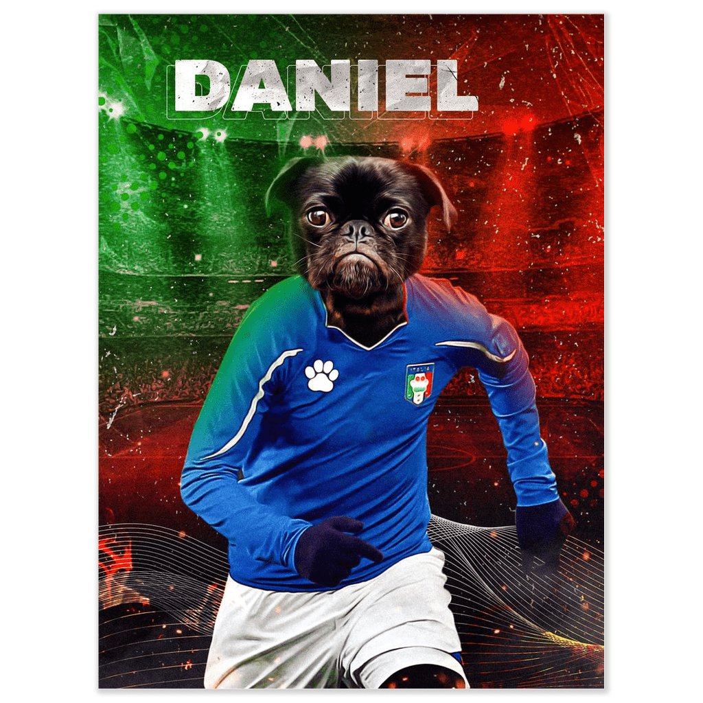 &#39;Italy Doggos Soccer&#39; Personalized Pet Poster