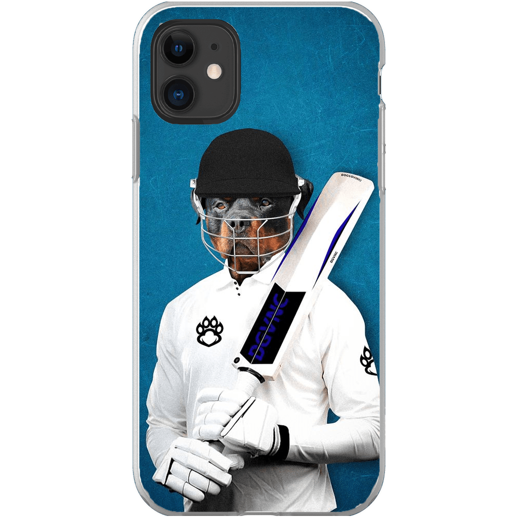 &#39;The Cricket Player&#39; Personalized Phone Case