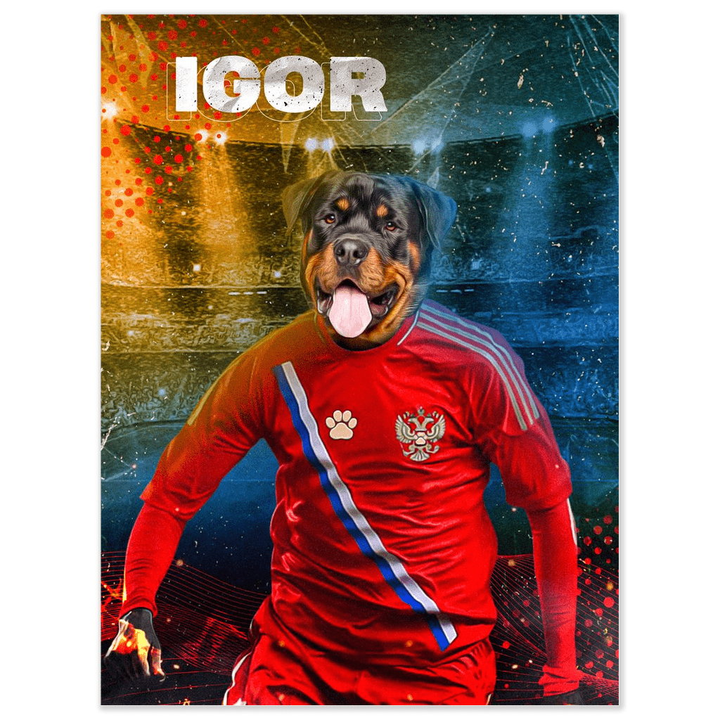 &#39;Russia Doggos Soccer&#39; Personalized Pet Poster