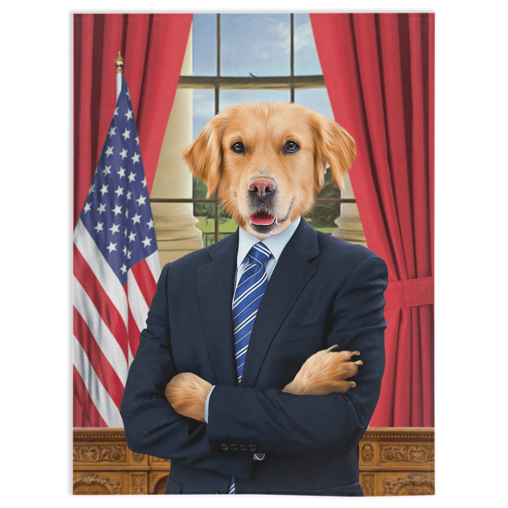 Manta personalizada para mascotas &#39;El Presidente&#39; 
