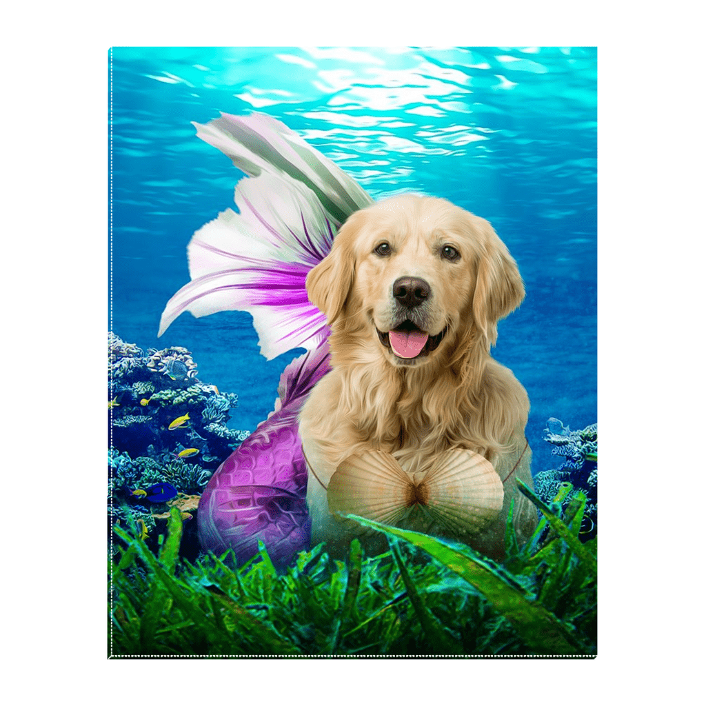 Lienzo de pie personalizado para mascotas &#39;La Sirena&#39;