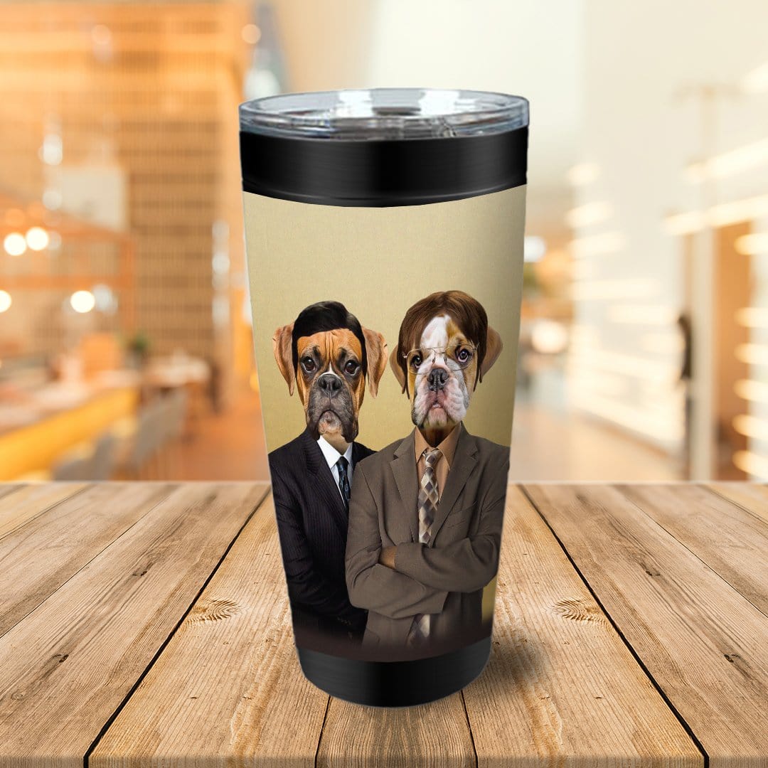 &#39;The Woofice&#39; Personalized 2 Pet Tumbler