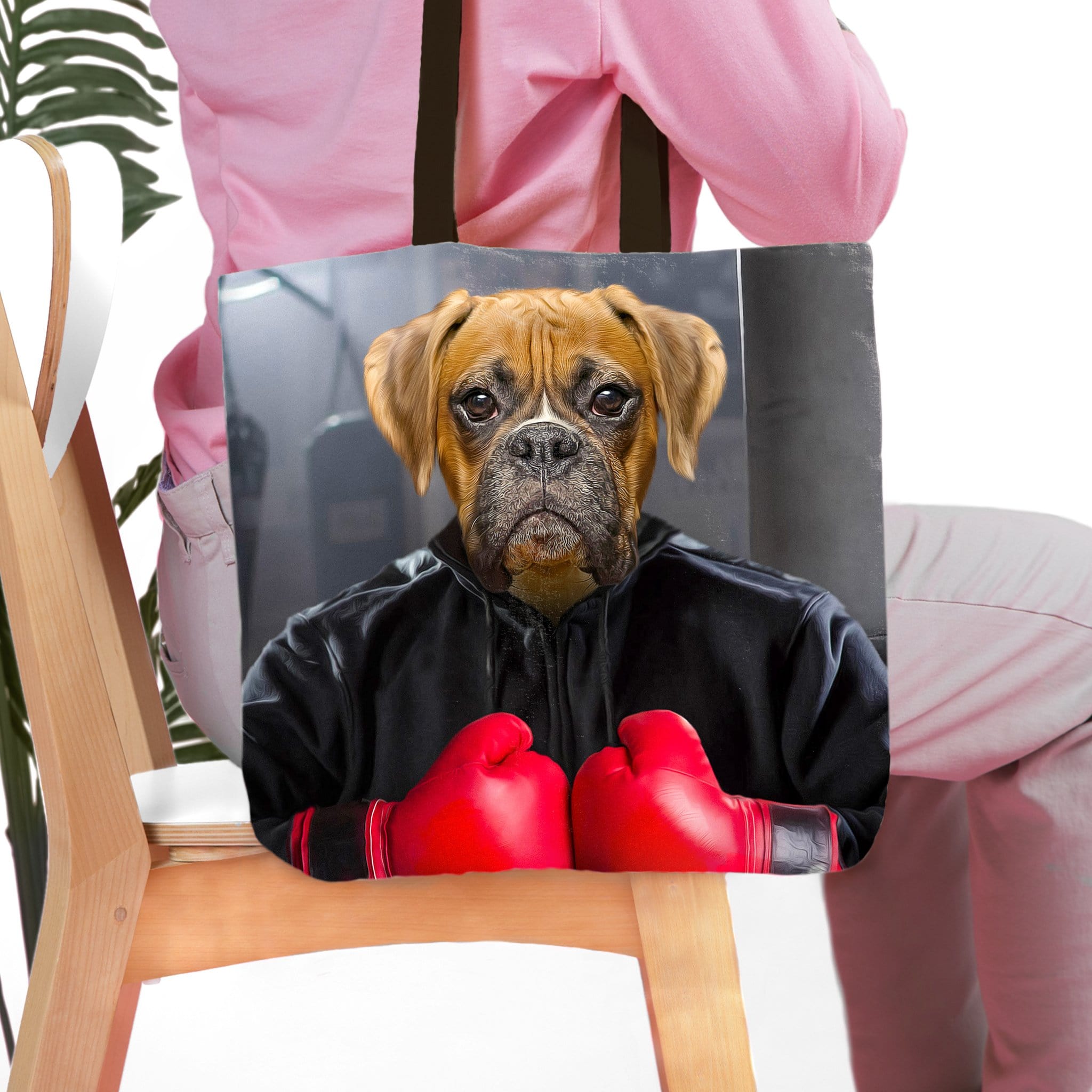 &#39;The Boxer&#39; Personalized Tote Bag