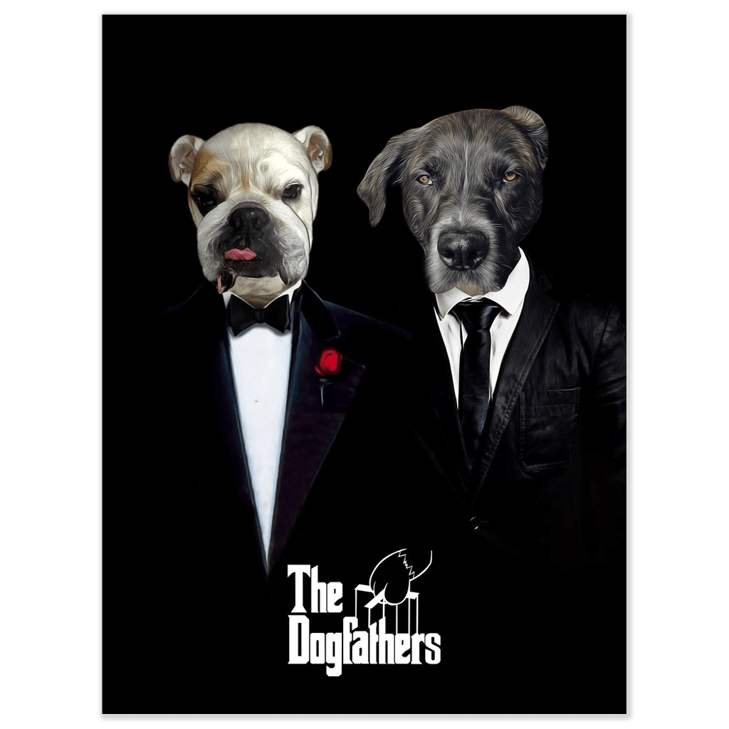 Póster personalizado con 2 mascotas &#39;The Dogfathers&#39;