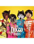 'The Doggo Beatles' Personalized 4 Pet Poster