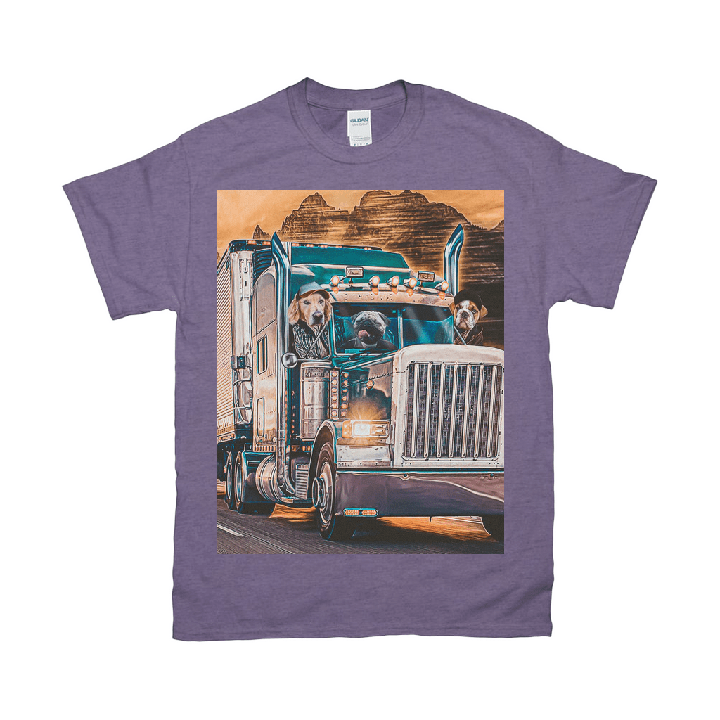 &#39;The Truckers&#39; Personalized 3 Pet T-Shirt