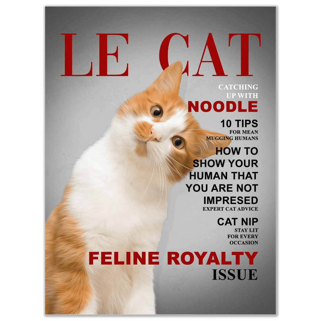 &#39;Le Cat&#39; Personalized Pet Poster