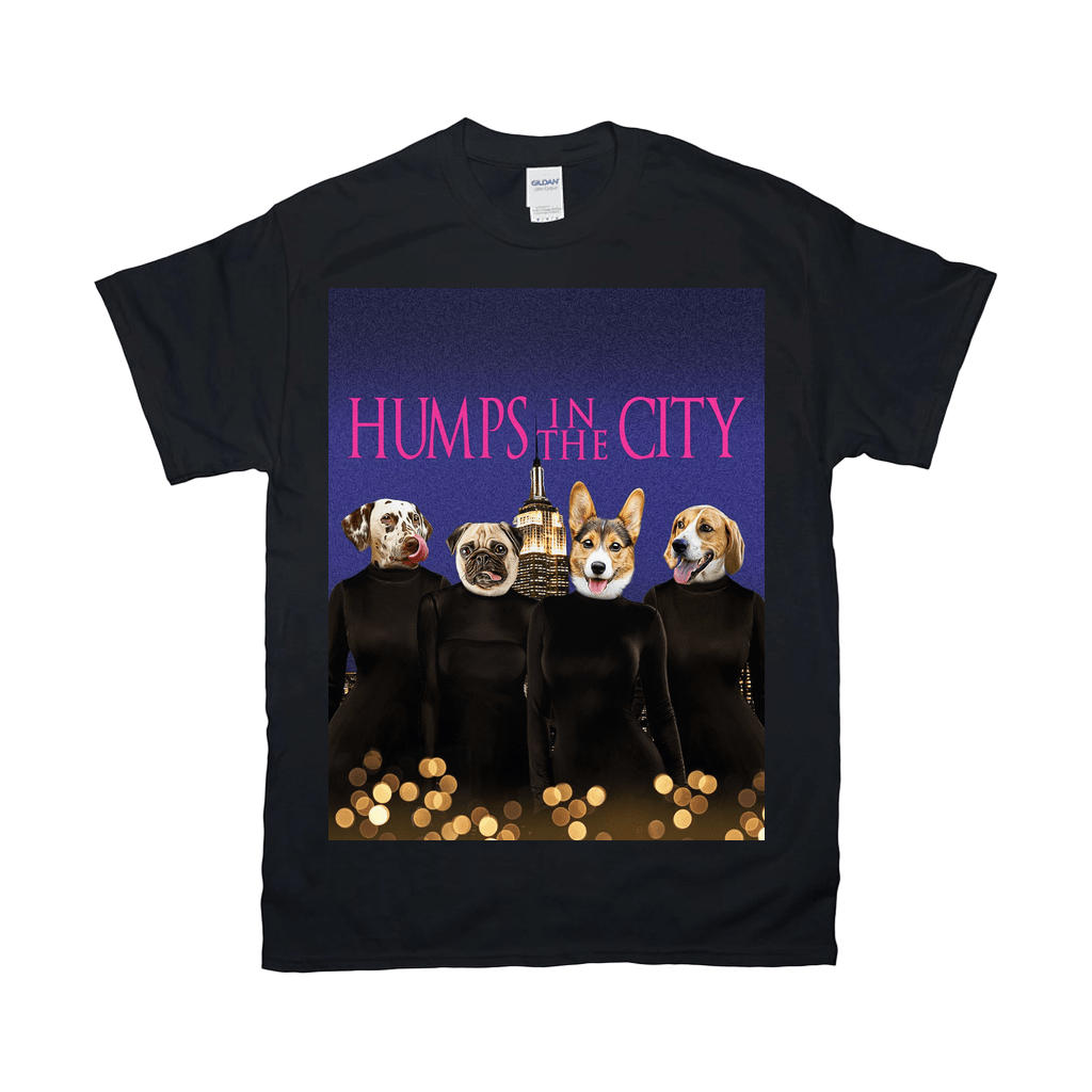 Camiseta personalizada para 4 mascotas &#39;Humps in the City&#39;