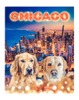 'Doggos Of Chicago' Personalized 2 Pet Standing Canvas