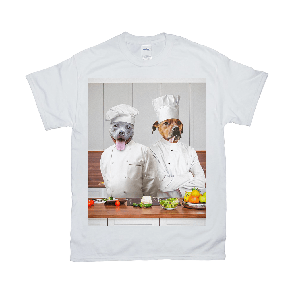 Camiseta personalizada para 2 mascotas &#39;The Chefs&#39;