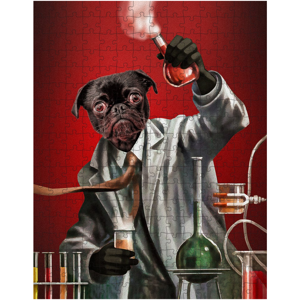 Puzzle personalizado para mascotas &#39;El científico loco&#39;