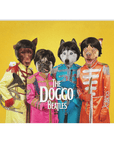 Manta personalizada para 4 mascotas 'The Doggo Beatles'