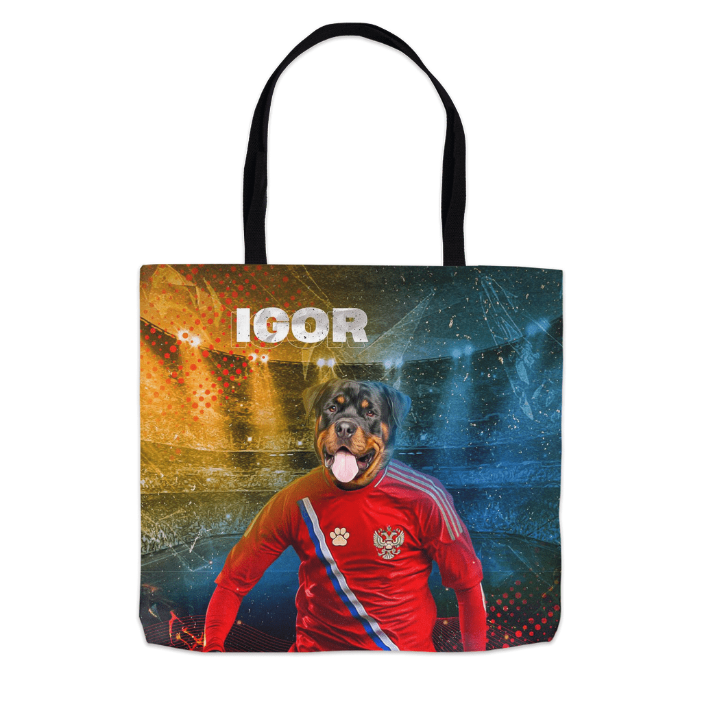 &#39;Russia Doggos Soccer&#39; Personalized Tote Bag