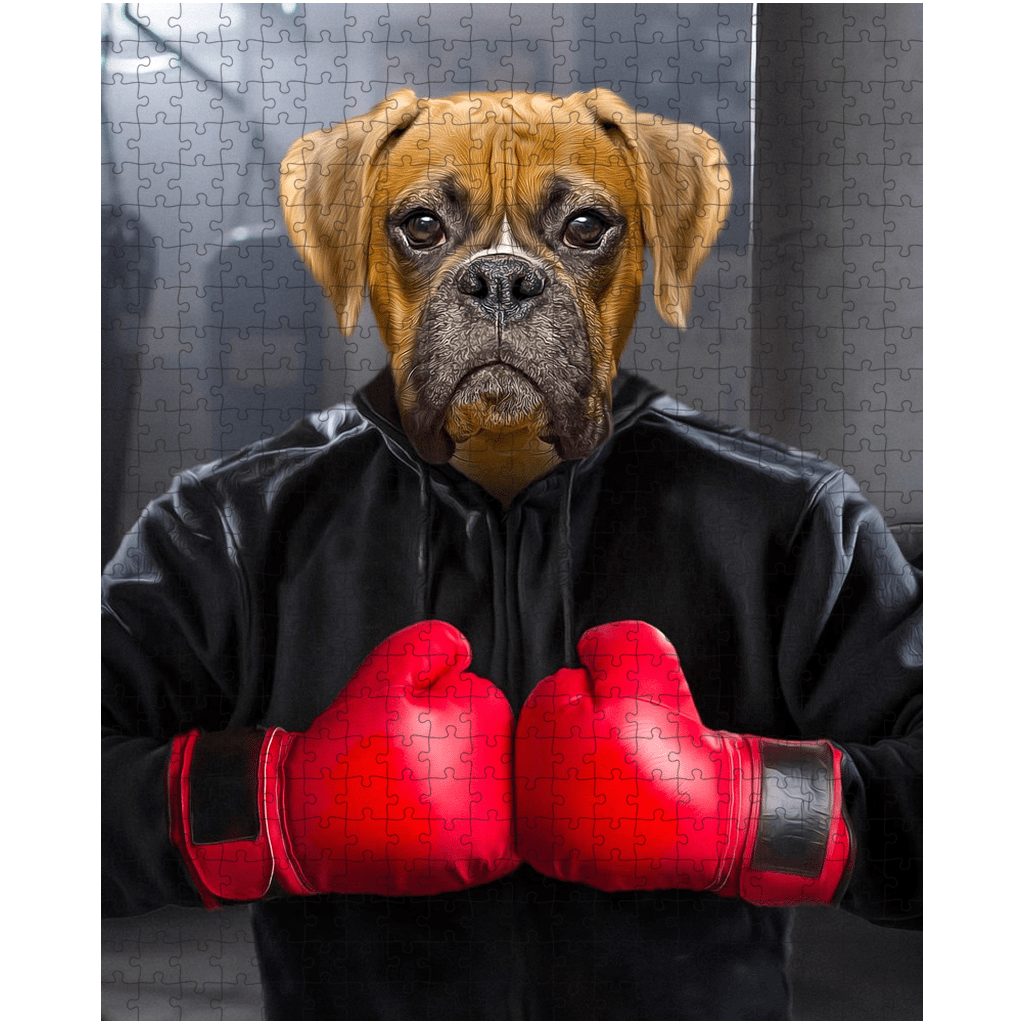 &#39;The Boxer&#39; Personalized Dog Puzzle